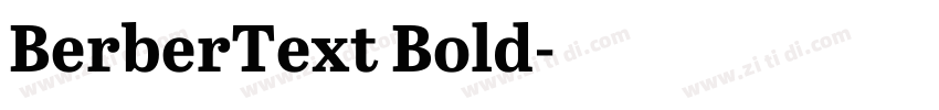BerberText Bold字体转换